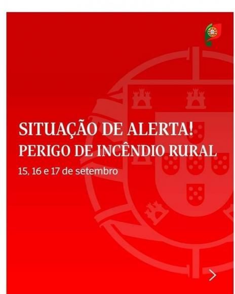 Perigo de incêndio rural